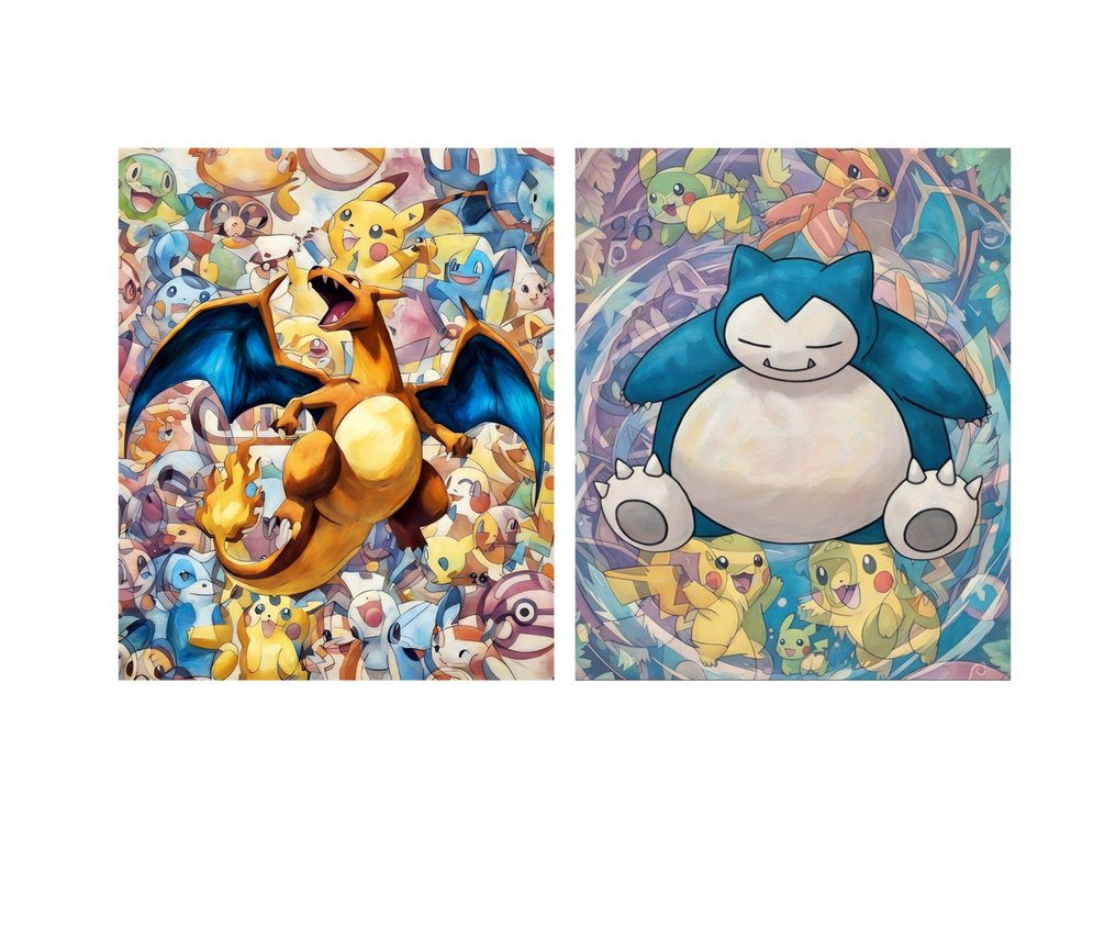 Raffaele De Leo - Edizione limitata -/30 Giclèe fine art digital stamp- charizard - Snorlax 45x55 2025 #1.0