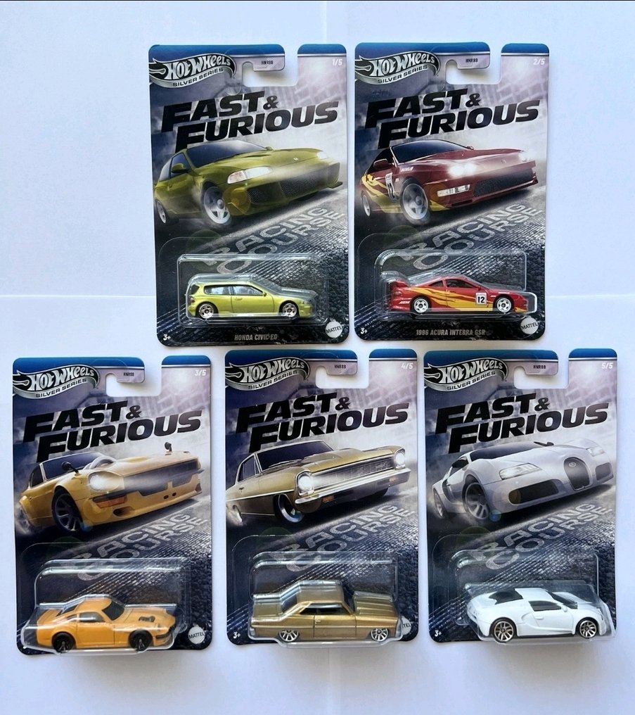 Hot Wheels 1:64 - Machetă mașină (5) - **No Reserve* Hot Wheels Fast & Furious Racing Course - Set complet #1.0
