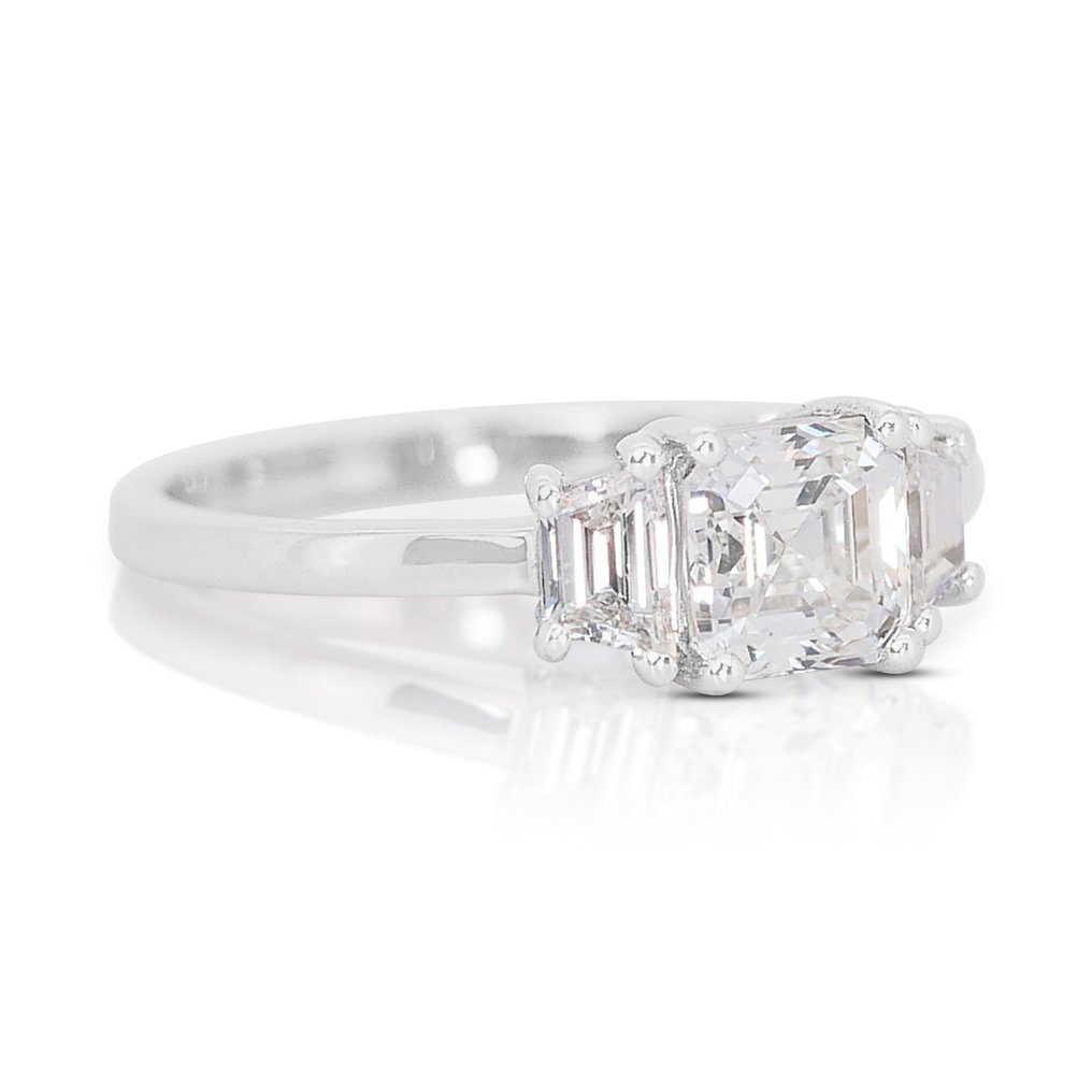 戒指 - 18 克拉 白金 - 1.51ct. tw. 鉆石 (天然) - 鉆石 - 优雅的戒指 #1.0