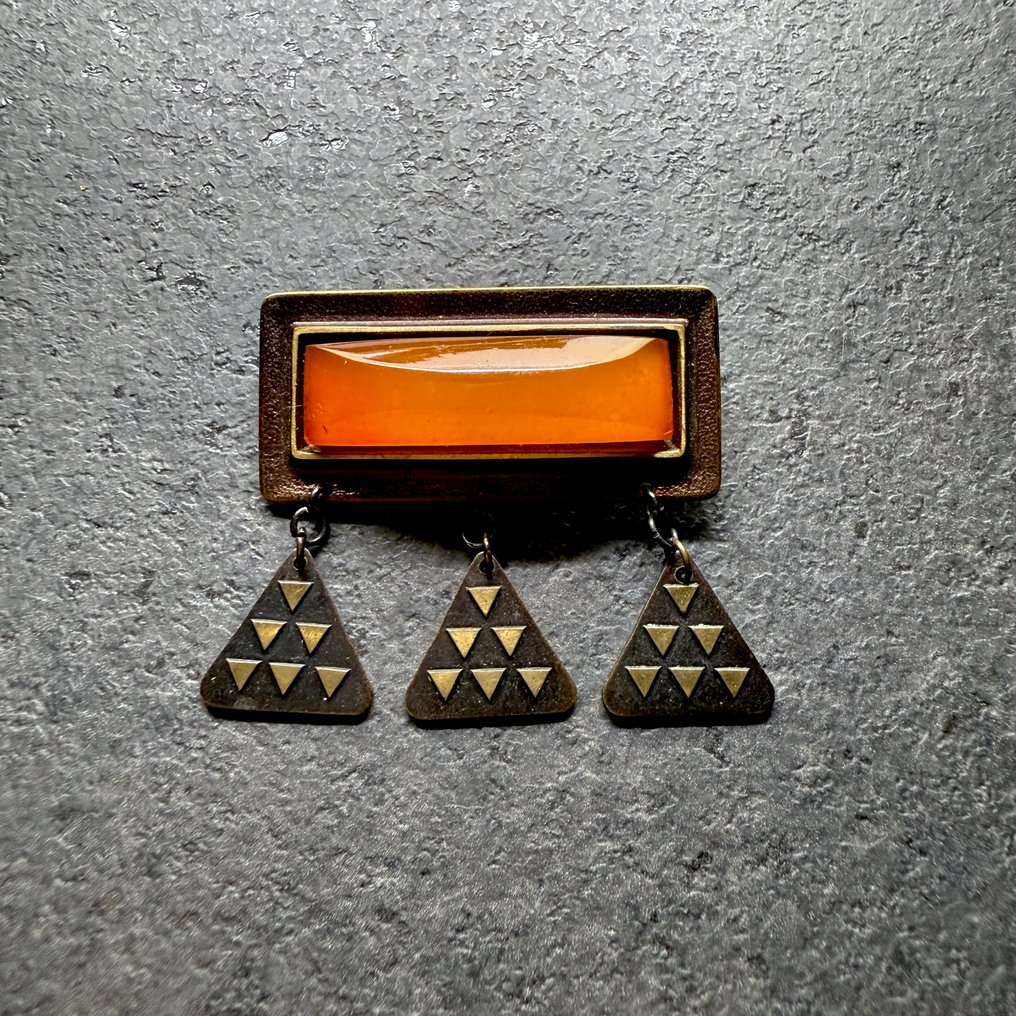旧波罗的海琥珀胸针 - 琥珀 - Baltic amber - Succinite  (没有保留价) #1.0