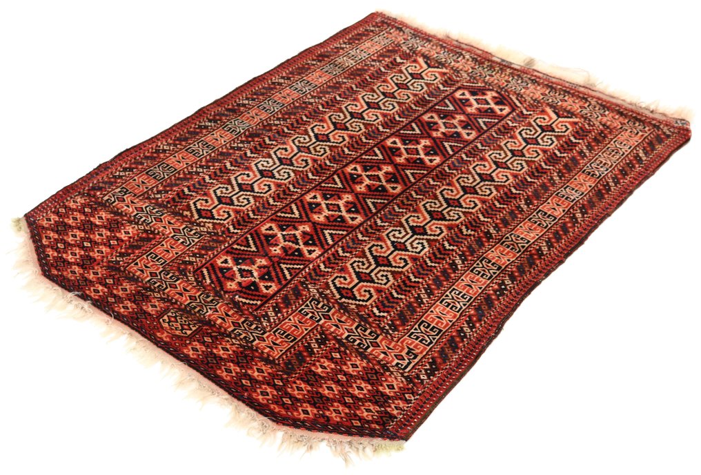 Tyrkisk Yamut Antikk tæppe - Tæppe - 120 cm - 90 cm - Oprindelse og særegenheder #1.0