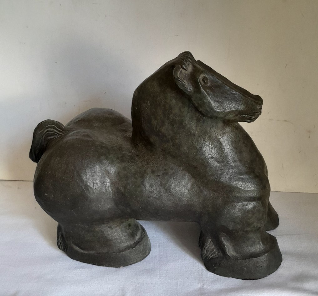 雕刻, Cavallo stile Botero - 26 cm - 陶器 #4.3