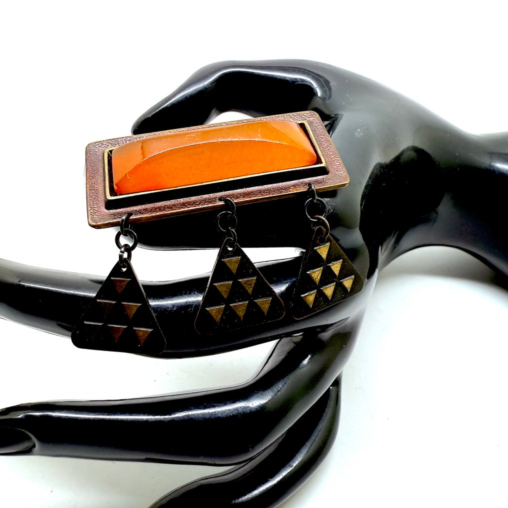 旧波罗的海琥珀胸针 - 琥珀 - Baltic amber - Succinite  (没有保留价) #4.3