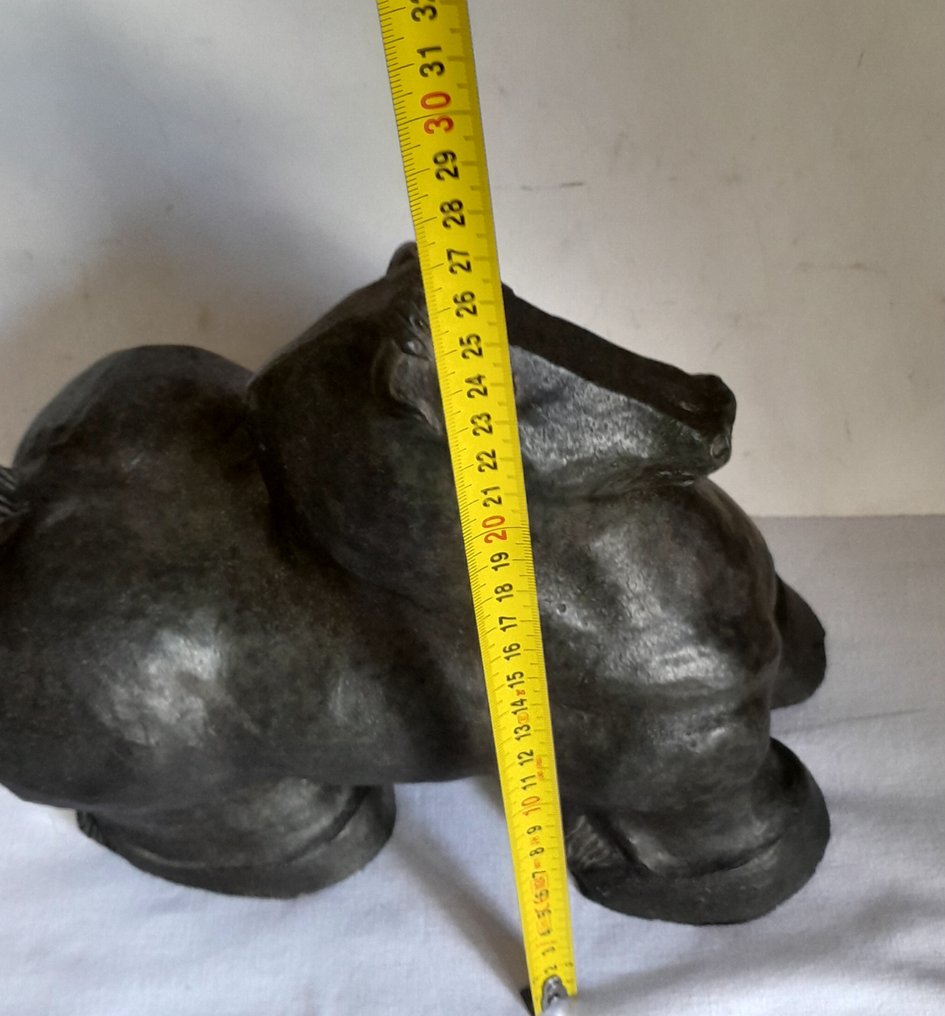 雕刻, Cavallo stile Botero - 26 cm - 陶器 #1.0