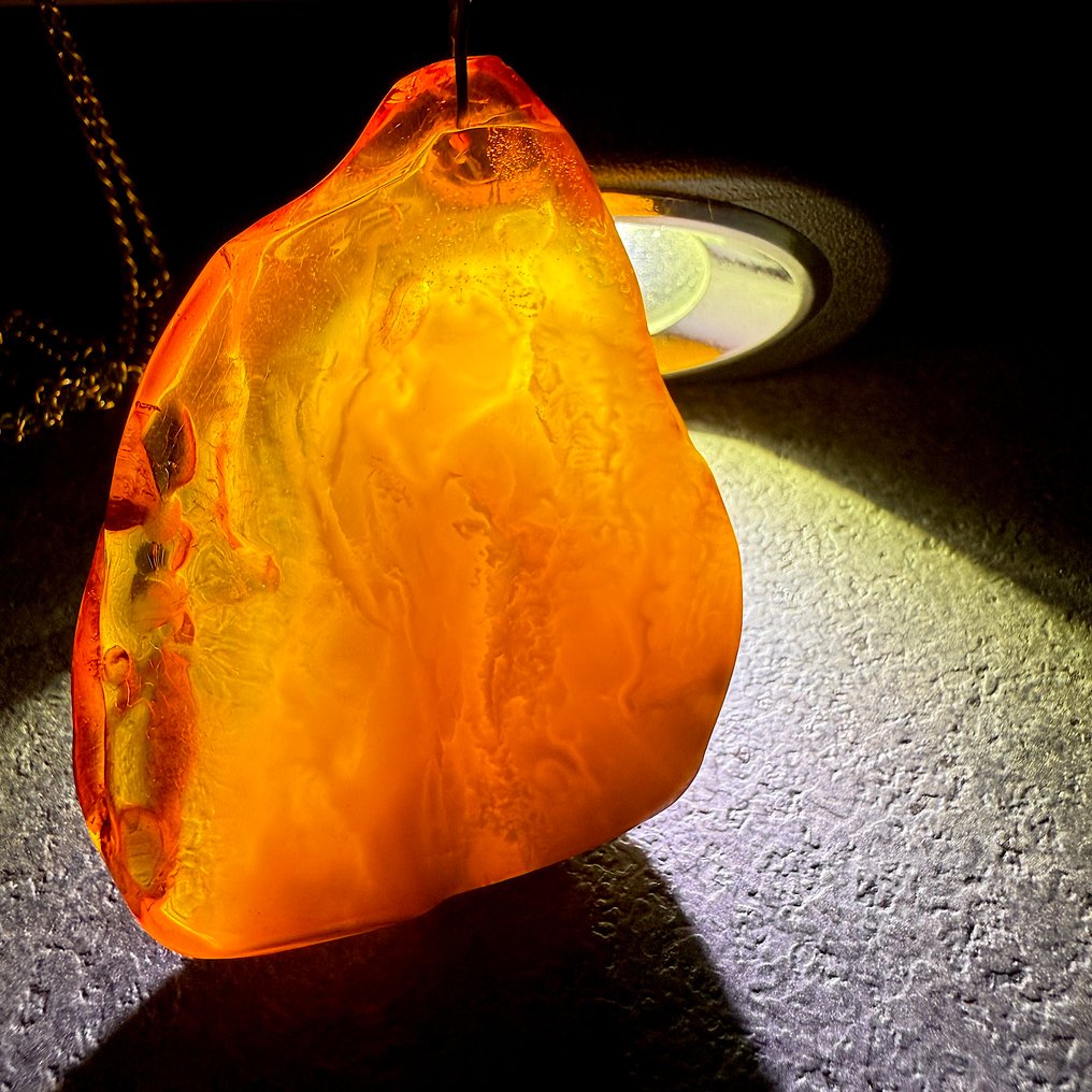 巨型古董天然波罗的海琥珀吊坠挂饰项链，重51.5克 - 琥珀 - succinite #4.3