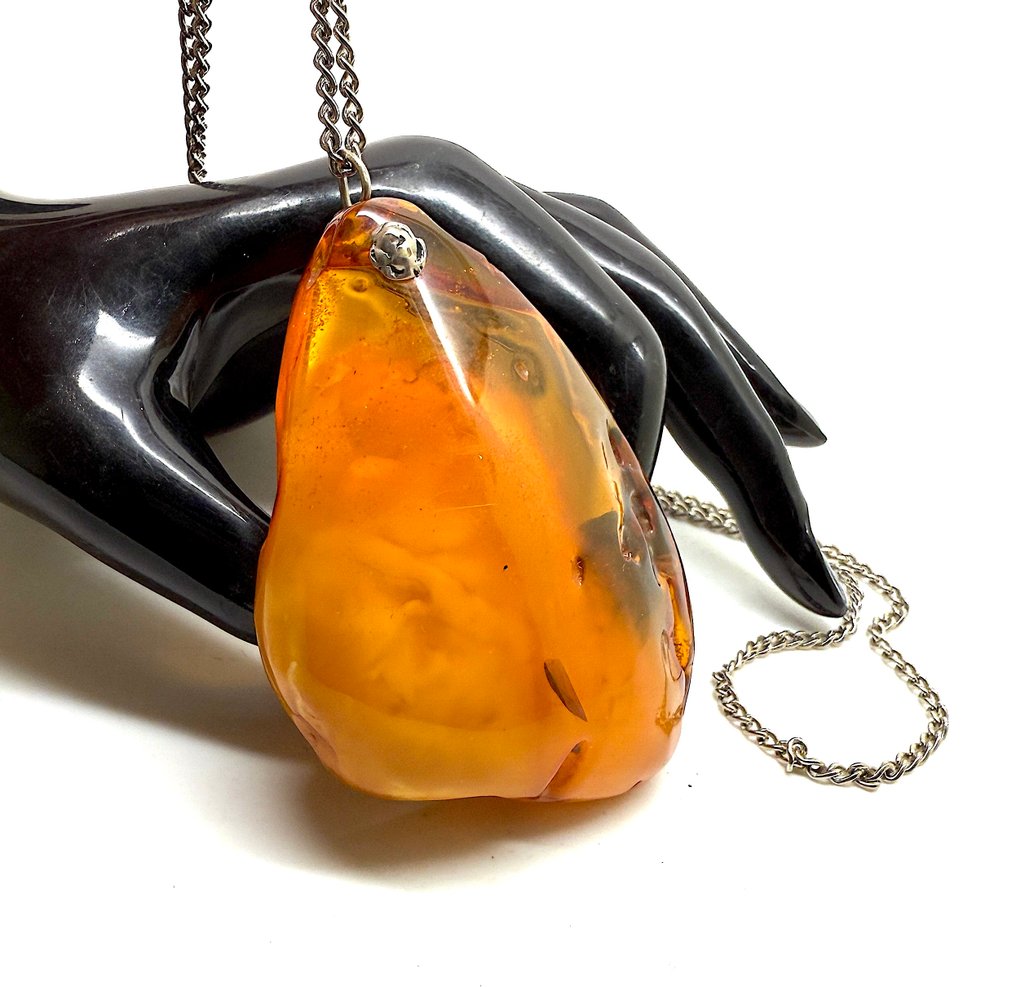 巨型古董天然波罗的海琥珀吊坠挂饰项链，重51.5克 - 琥珀 - succinite #2.1