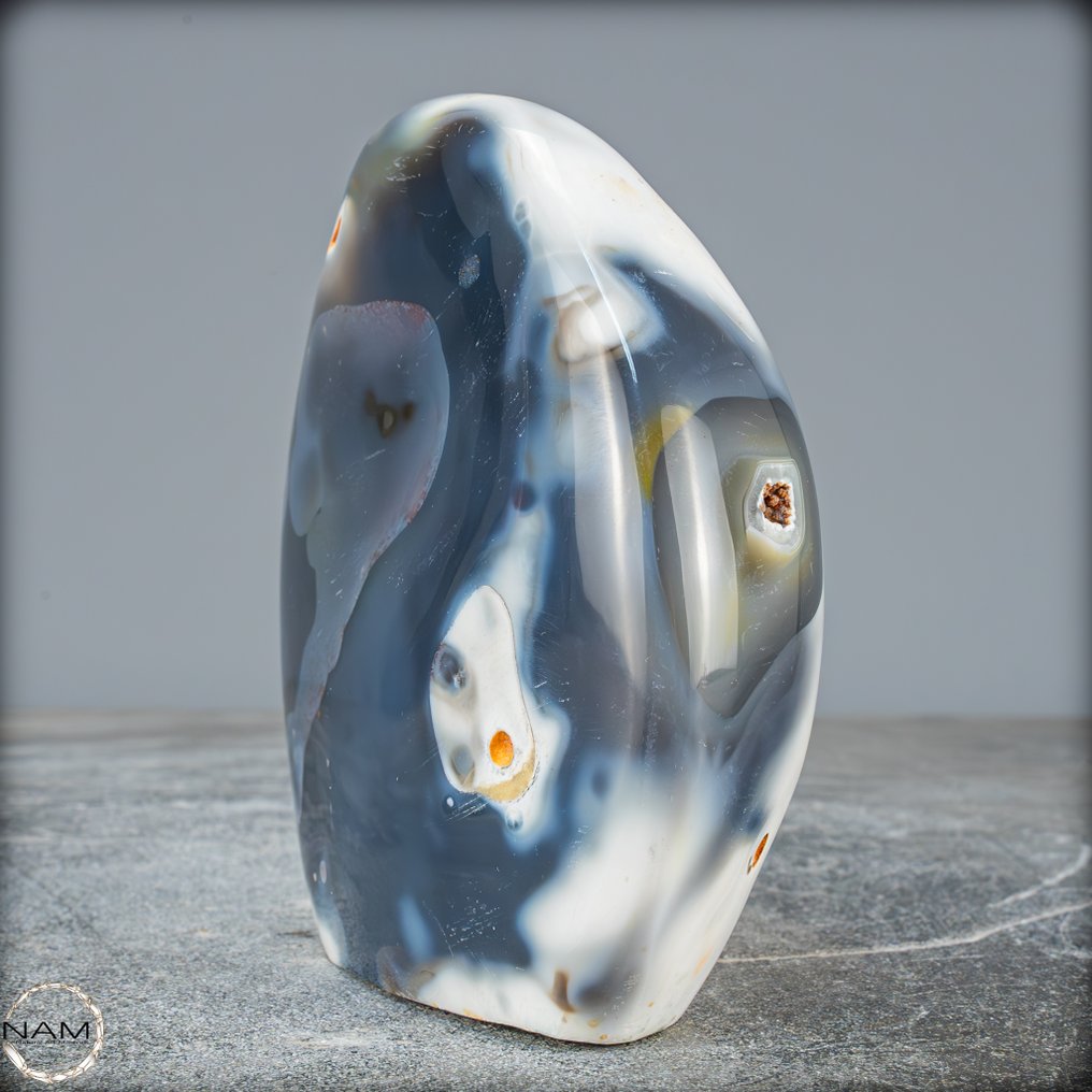 Natural Orca Agate Freeform Powerful elegance of the oceans- 998.28 g #3.2