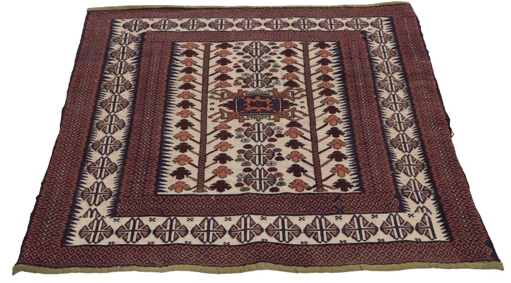 Μπιλουτσ Βάρνι Αντίκ - Χαλί - 120 cm - 115 cm - Αρχακή νομαδική τέχνη #1.0