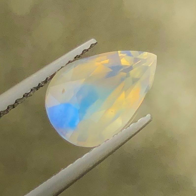 没有保留价 - 1 pcs 无色 月光石 - 2.49 ct - 国际有色宝石协会(ICA GemLab) - 彩虹月长石 #2.1