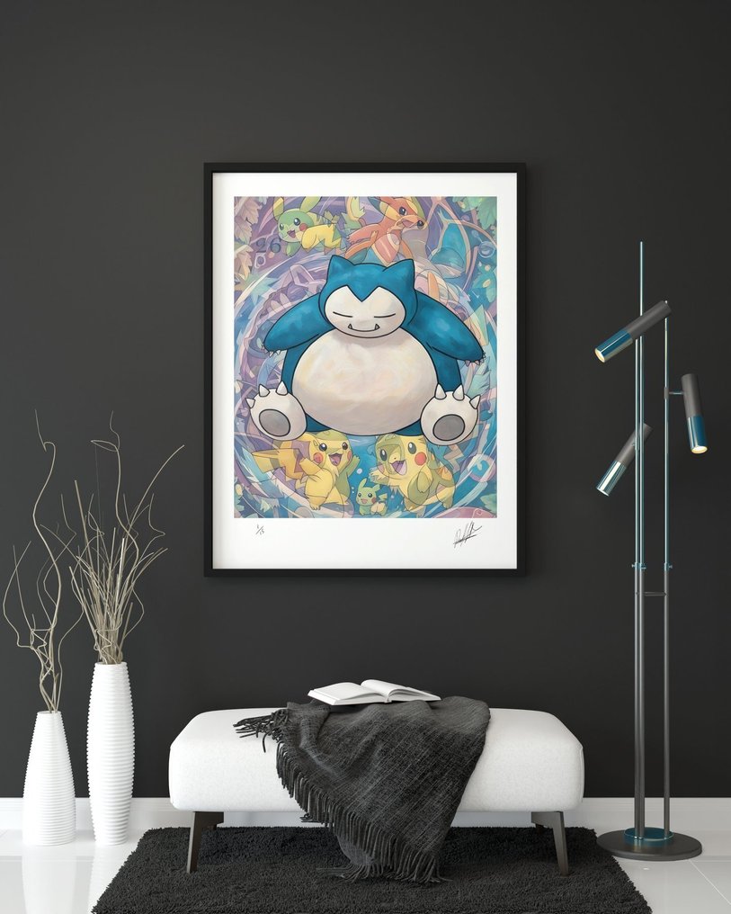 Raffaele De Leo - Edizione limitata -/30 Giclèe fine art digital stamp- charizard - Snorlax 45x55 2025 #4.3