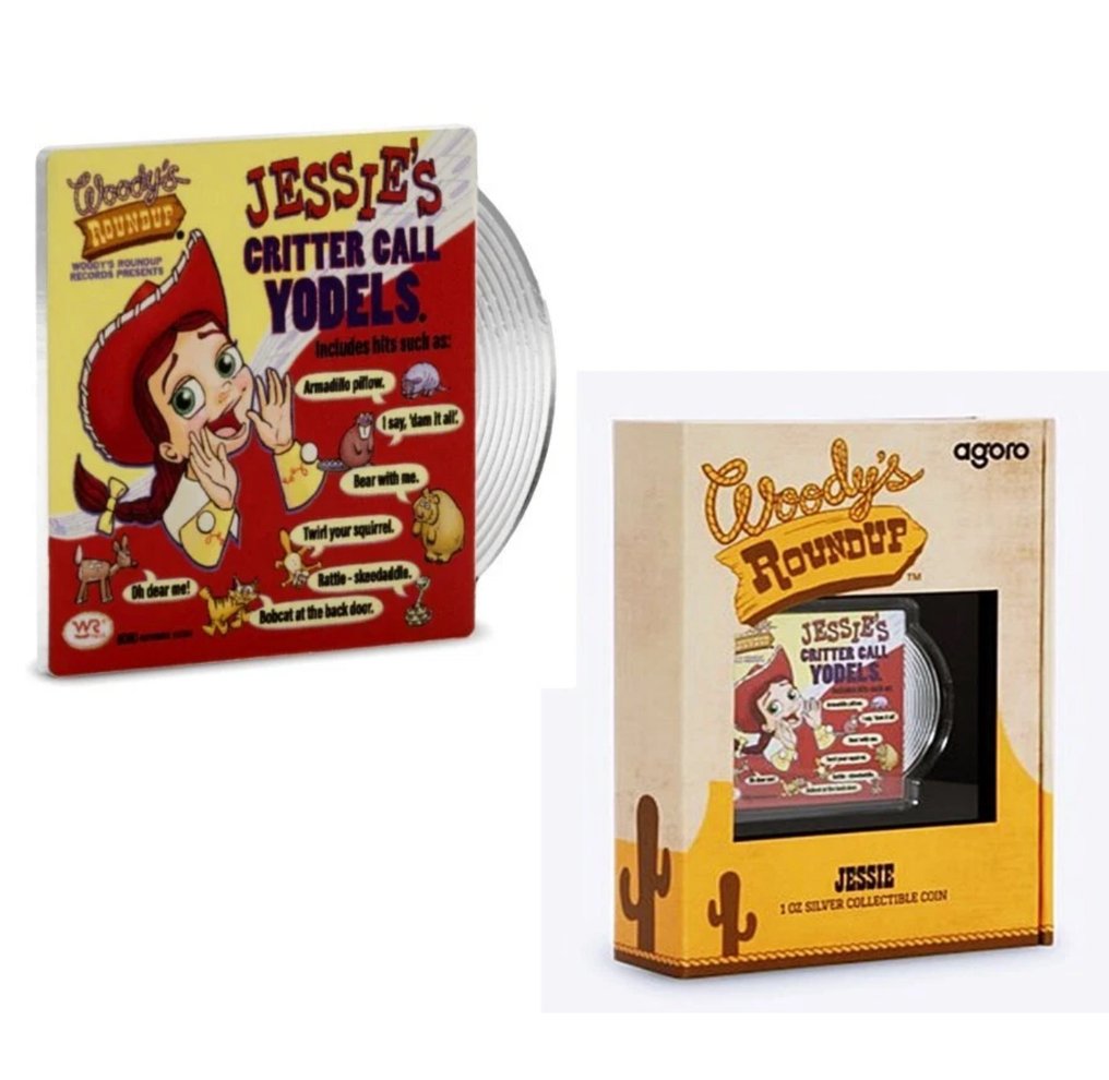 Niue. 2 Dollars 2025 Proof Disney Pixar Woody's Roundup JESSIE Cowboy & Crunchie 1 oz (.999) #1.0