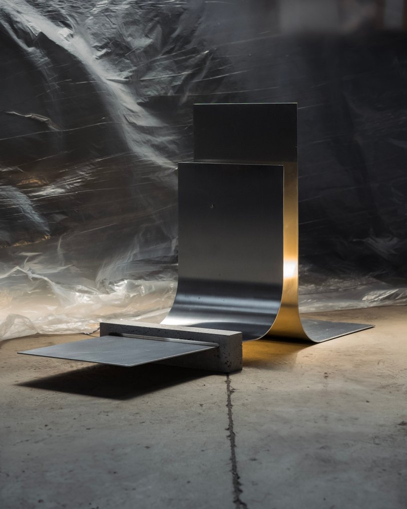 D'ARK atelier - Lampa - Collision 3.0 - trawertyn, Aluminium #1.0