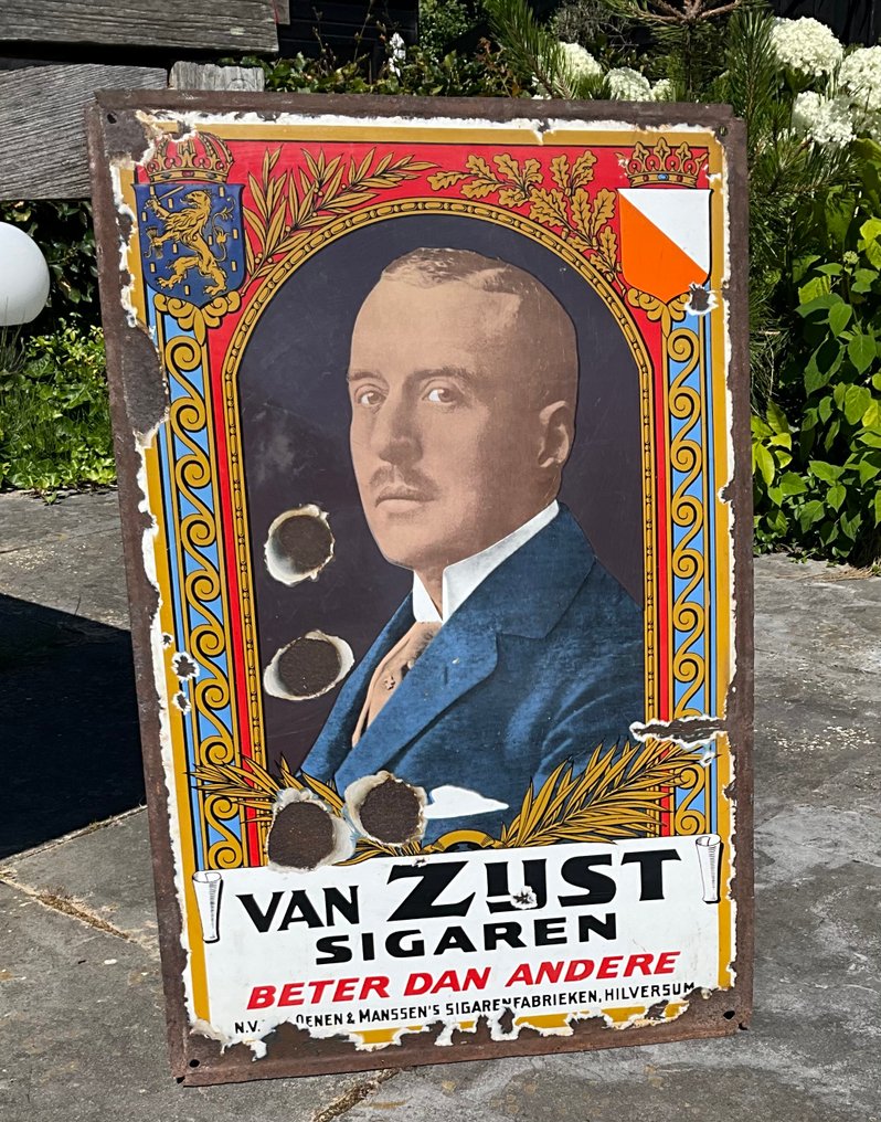 van Zijst sigaren - Hilversum - beter dan andere - Schild - Emaille #1.0