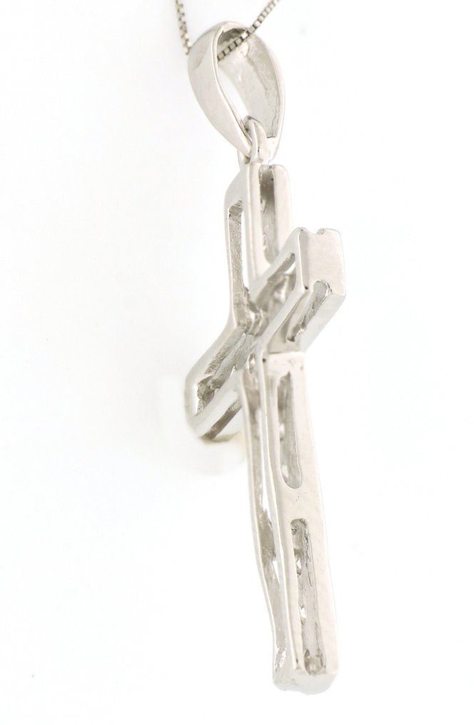 Kaulakoru riipuksella - 18 kt. Valkokulta -  0.85ct. tw. Timantti (Luonnollinen)  #4.3