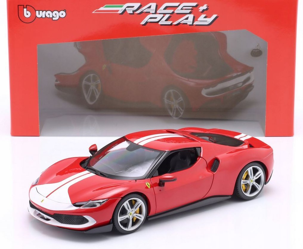 Bburago 1:18 - Model sports car - Ferrari 296 GTB Assetto Fiorano - Diecast model with openings #1.0