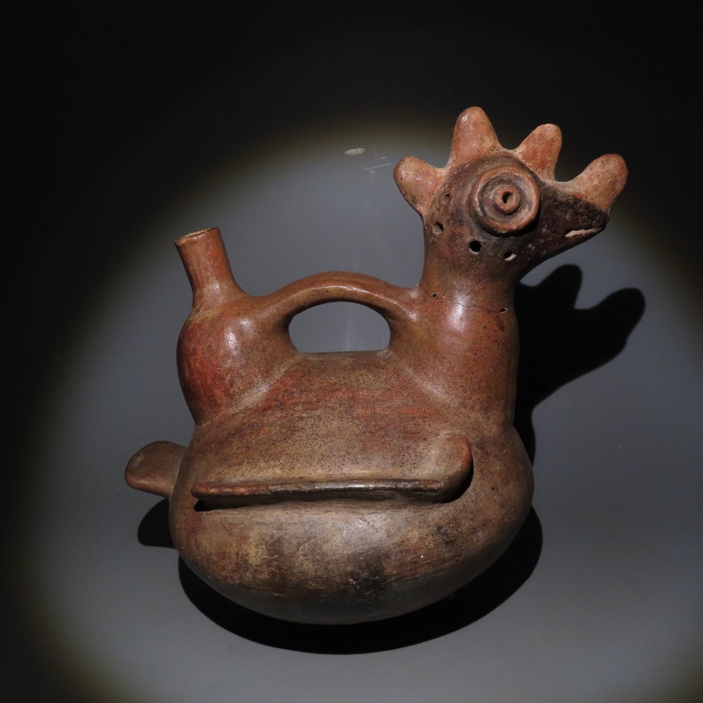 Vicús,秘鲁 Terracotta Huaco。公元前400-100年。高24.5厘米。西班牙出口许可证。 #4.3