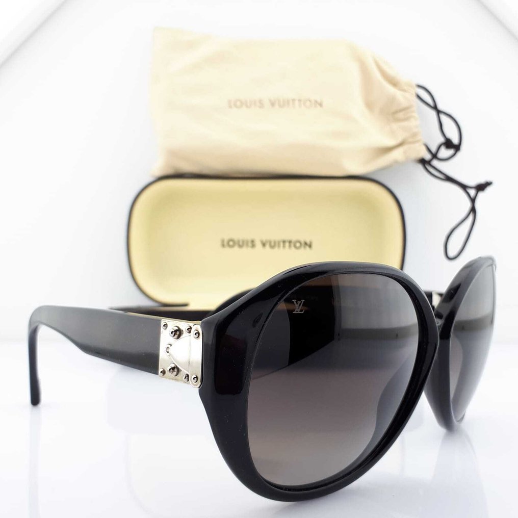 Louis Vuitton - Oversized Soupcon Black Glitter with Silver Tone Temple Details - Γυαλιά ηλίου #1.0