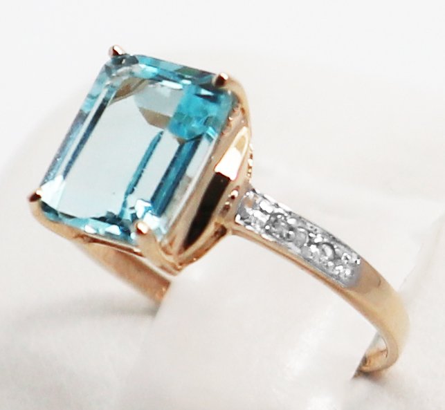 χωρίς τιμή ασφαλείας - Δαχτυλίδι - 14 καράτια Κίτρινο χρυσό Τοπάζιο - Διαμάντι #1.0