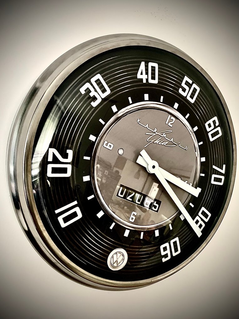 墙钟 – VW Karmann Ghia 1200 速度计 -  老式 金属, 玻璃, 塑料 - 2010-2020年 - KARMANN GHIA 墙钟 #4.3