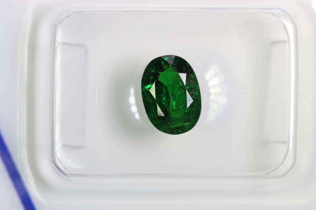 Tsavorite - 1.39 ct - ALGT (Laboratorul pentru testarea pietrelor prețioase din Anvers) - Verde închis #1.0