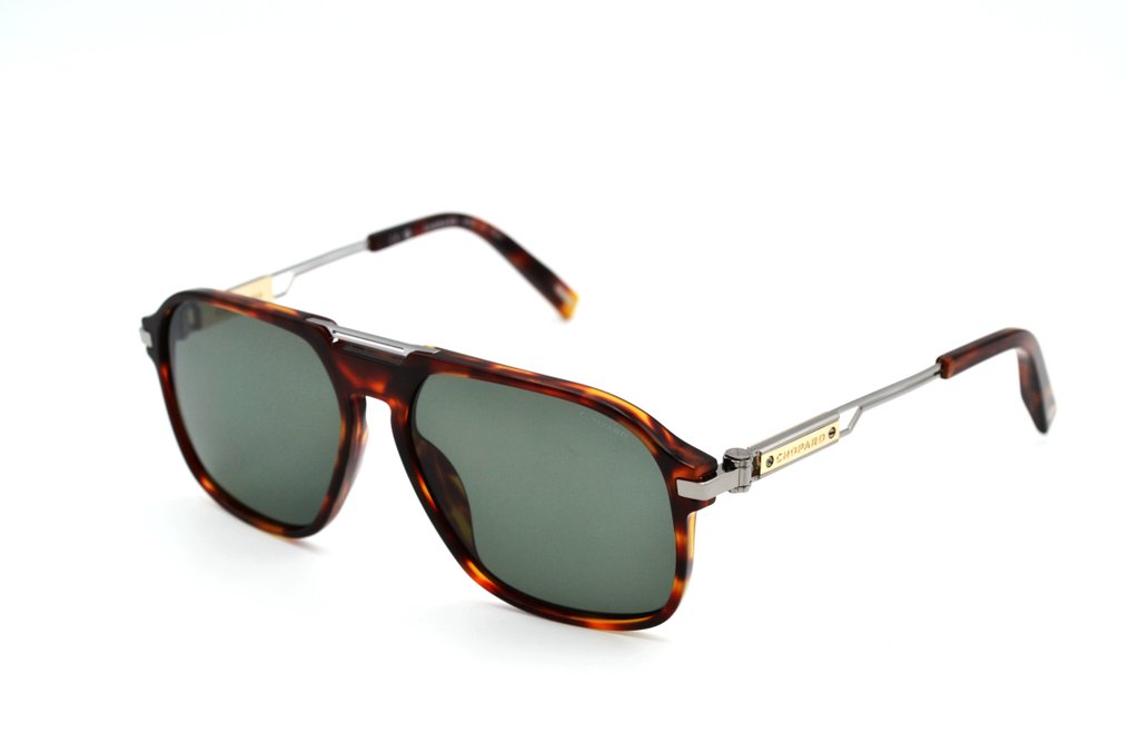 Chopard - SCH347 909P - Acetate & Silver + Gold Metal - Polarized Lenses - *New Sunglasses* - Solglasögon #2.1