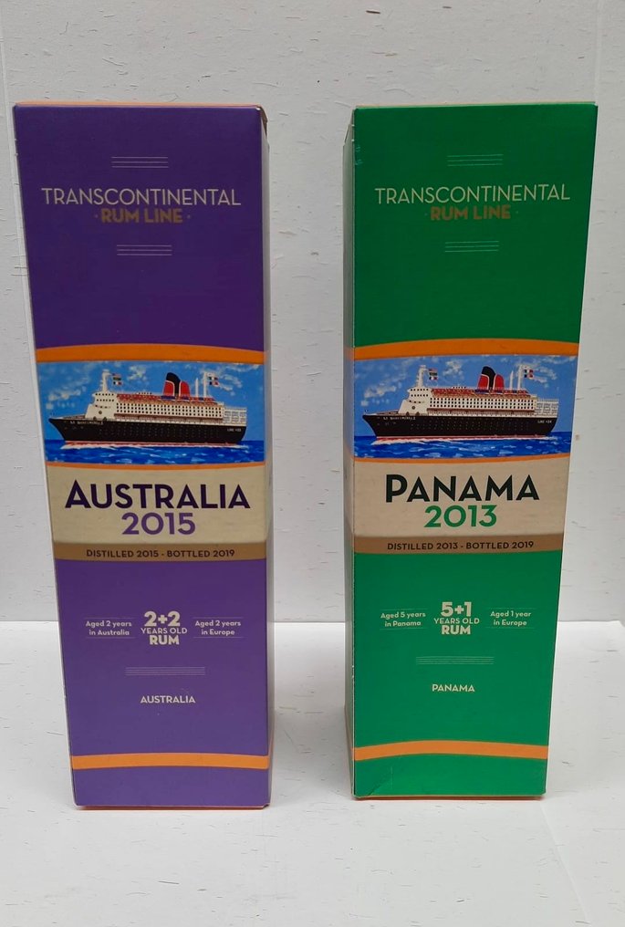 Transcontinental Rum Line - Australia 2015 + Panama 2013 - b. 2019 - 70cl - 2 bottles #1.0