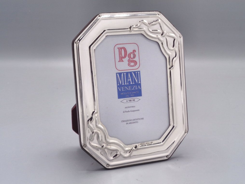 PG-Miani Argenteria - Picture frame - .925 silver - Octagonal nodes 6x9 #1.0