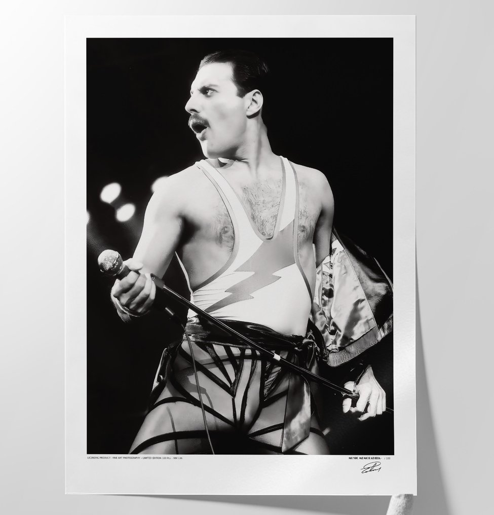 FREDDIE MERCURY - Iconic Legend - XXL Fine Art Photography -  80x60 cm ! - Limited Edition Nr 03 of 100 - Serial MU136 - Collector - No Reserve #3.2