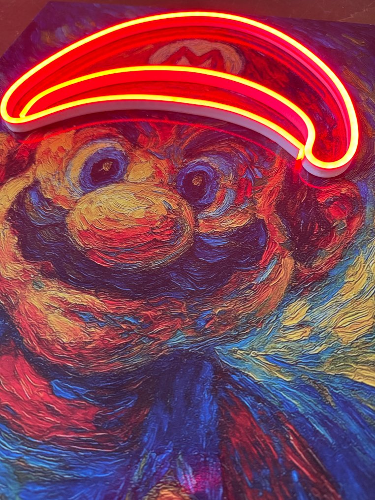 LEDMansion - Supermario Starry Game - 30x45cm - LEDMansion - Sinal luminoso - Forex #1.0