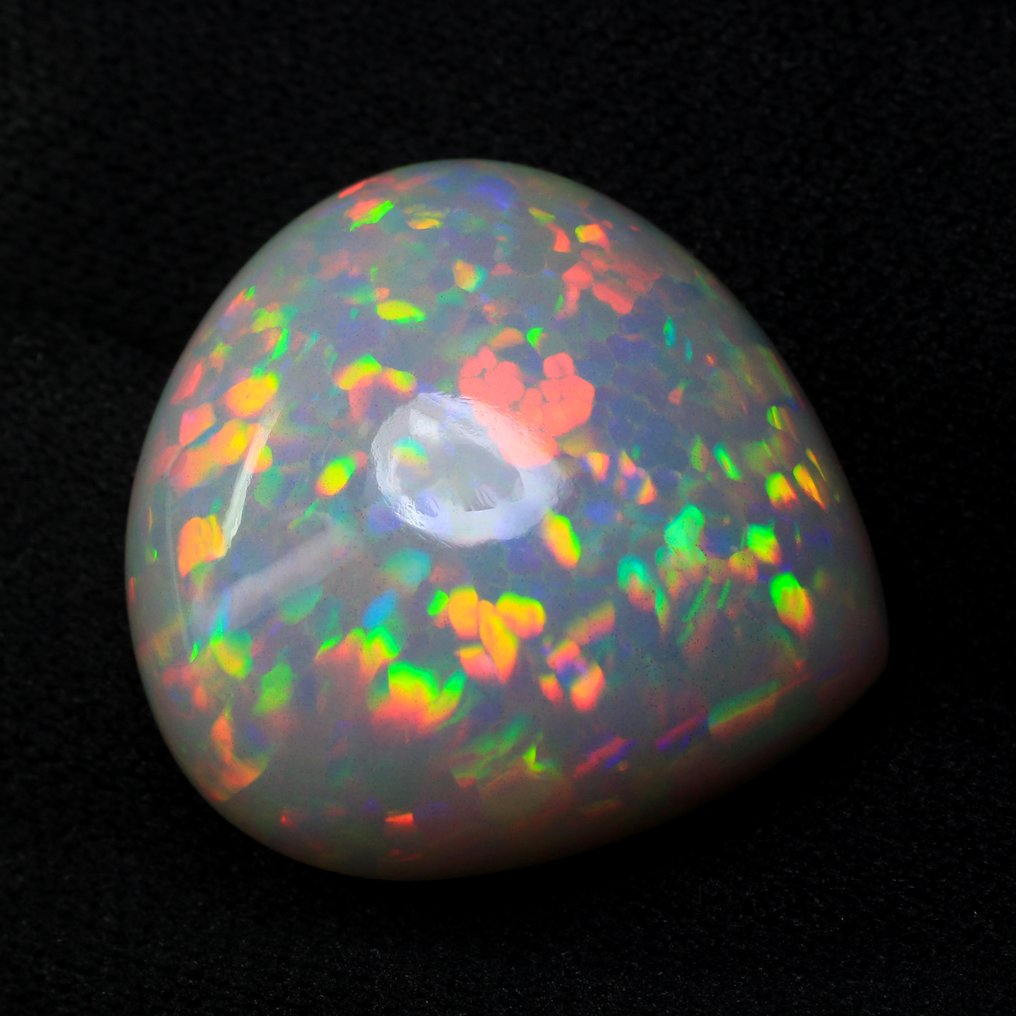 Grijs Opaal - 20.81 ct - nternational Colored Gemstone Association (ICA GemLab) - Top Regenboogkleuren #3.2