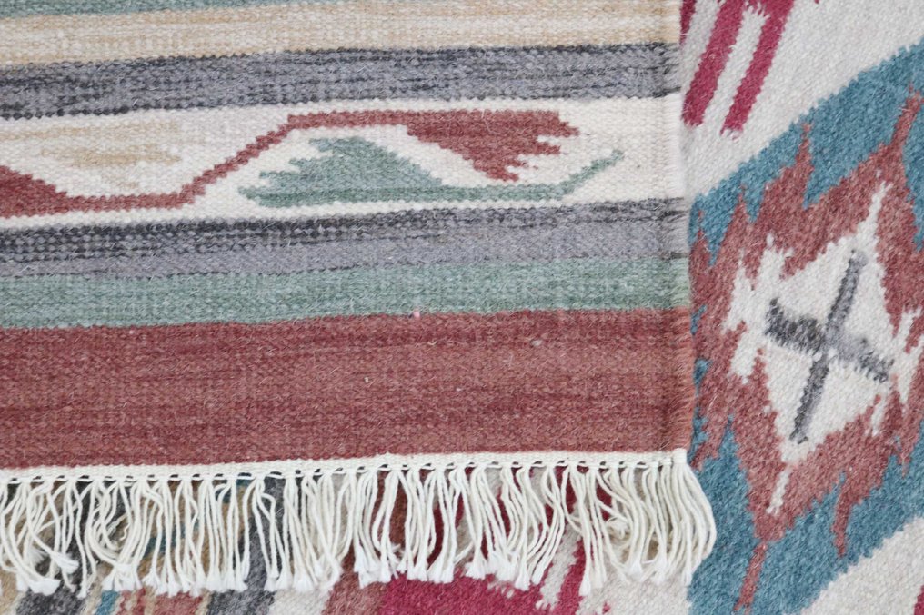 Kelim - Tæppe - 140 cm - 70 cm - naturfarver #2.1