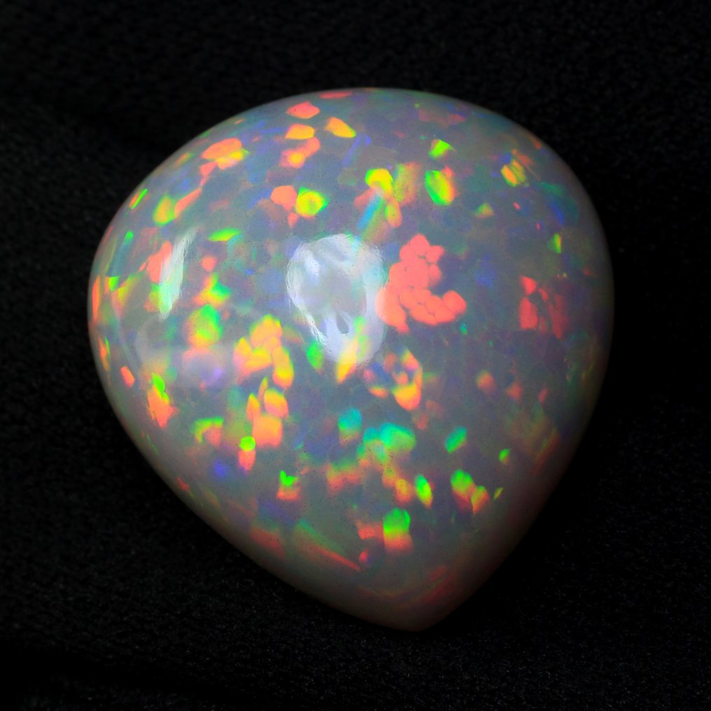 Grijs Opaal - 20.81 ct - nternational Colored Gemstone Association (ICA GemLab) - Top Regenboogkleuren #1.0