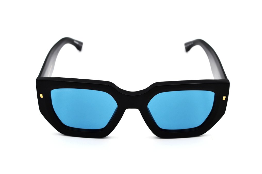 Dsquared2 - D20031S ETJMT - Black Acetate & Gold Metal Design - Sky Blue Lenses - *New* - Occhiali da sole #3.2