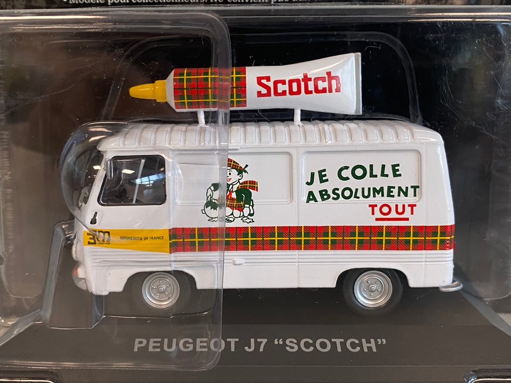 Hachette 1:43 - Modelkassevogn (2) - Peugeot J7 "Scotch" + Peugeot DMA "La Vache qui Rit" - Smukke modeller i begrænset udgave og udsolgt. #3.2