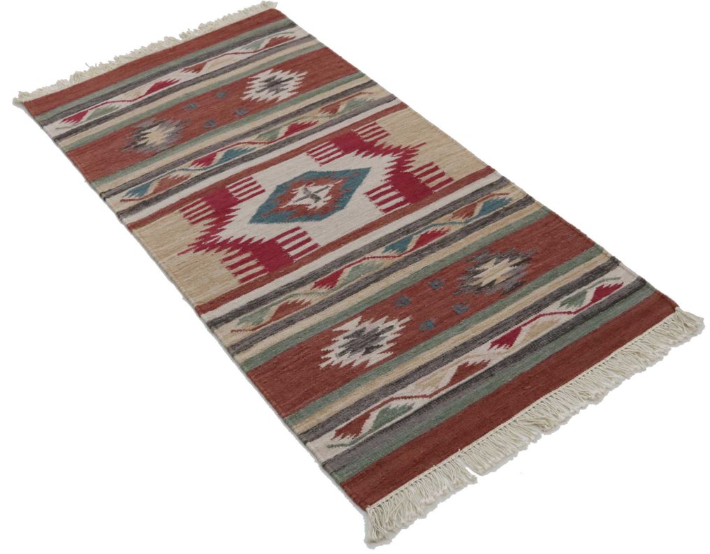 Kelim - Tæppe - 140 cm - 70 cm - naturfarver #4.3