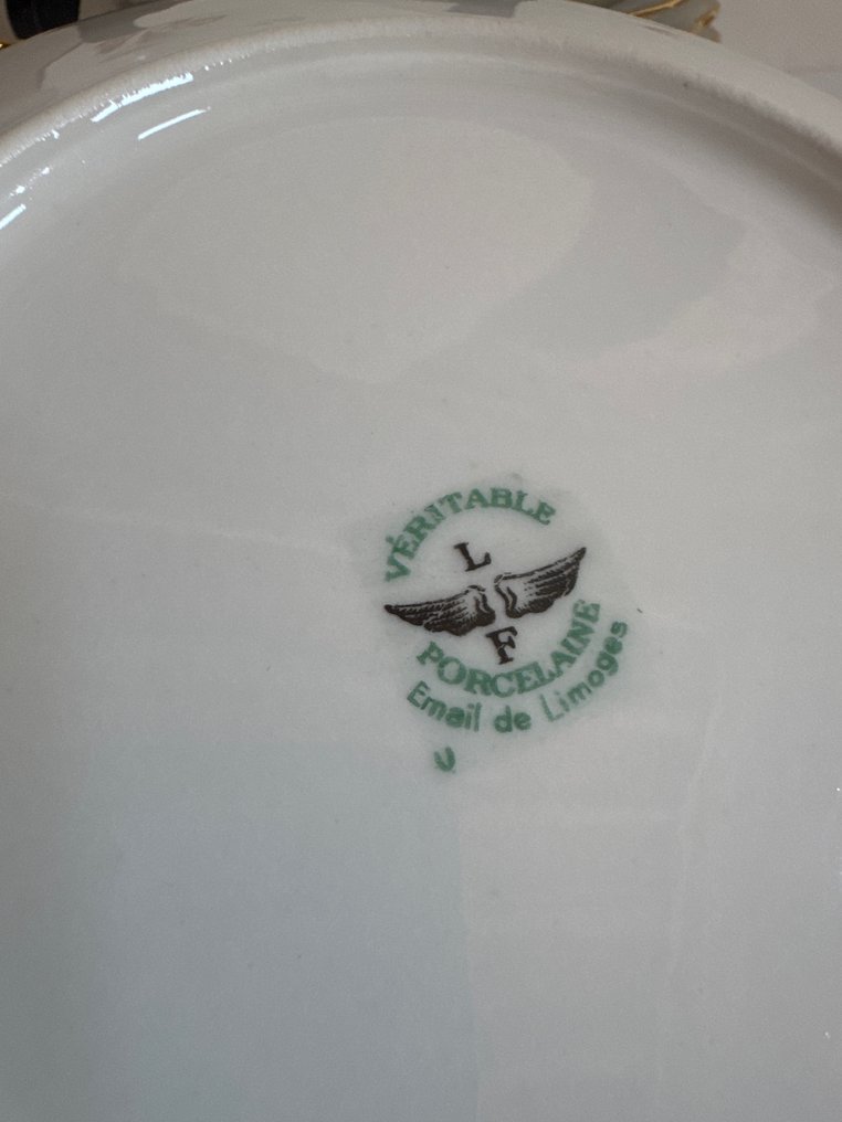 Limoges - Véritable Porcelaine L.F. - 甜点用具 (12) - 瓷 #4.3