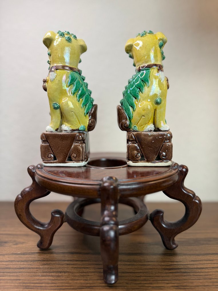 Ein Paar Qing-Dynastie Su Sancai Wächterlöwen, - Keramik - China - Qing Dynastie (1644-1911) #3.2
