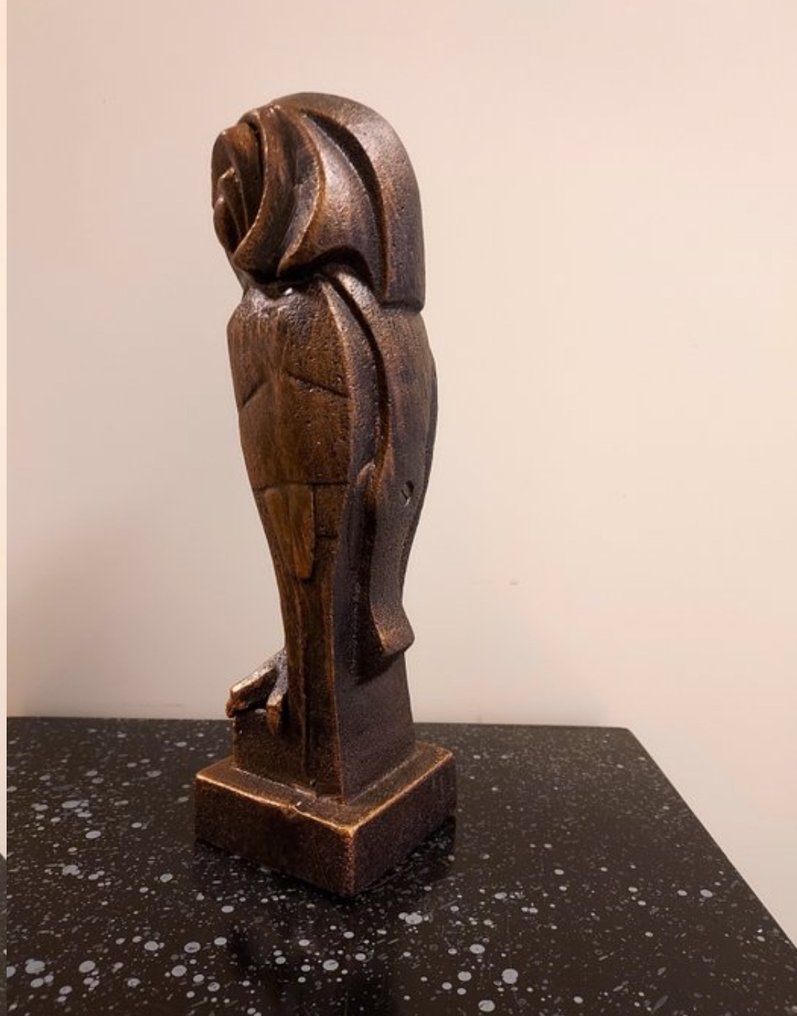 Naar C. Coenrad - 雕塑, Art Deco Uil - 25 cm - 铁 #3.2
