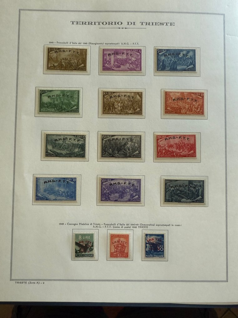 Τεργέστη-Ζώνη Α 1947/1954 - Ολοκληρωμένη συλλογή Trieste σε άριστη κατάσταση διατήρησης, όλα τα γραμματόσημα τέλεια MNH #2.1