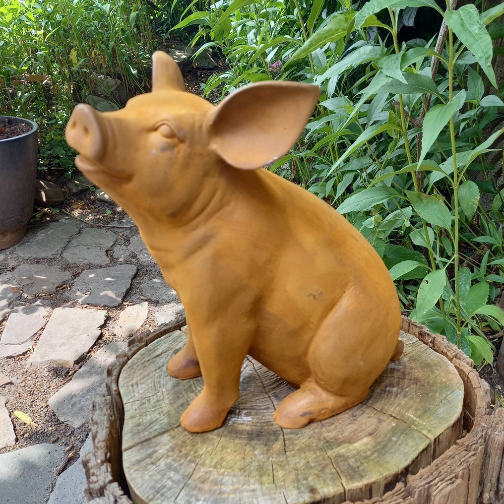 雕刻, Tuinbeeld "Playfull Piglet" - 28.5 cm - 鑄鐵 #1.0