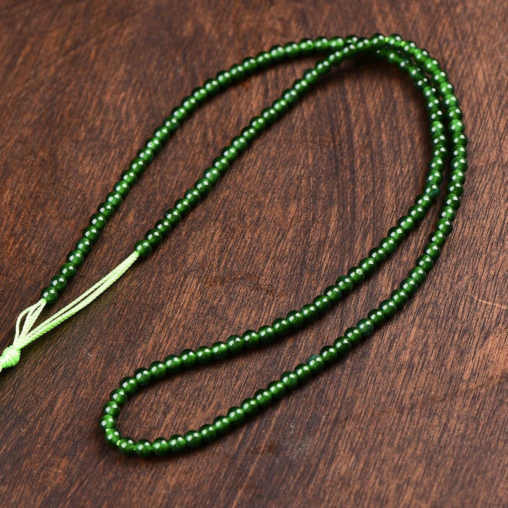 ALGT 认证未处理翡翠珠链（A货） - 藝術與自然優雅的完美融合- 14.68 g #3.2