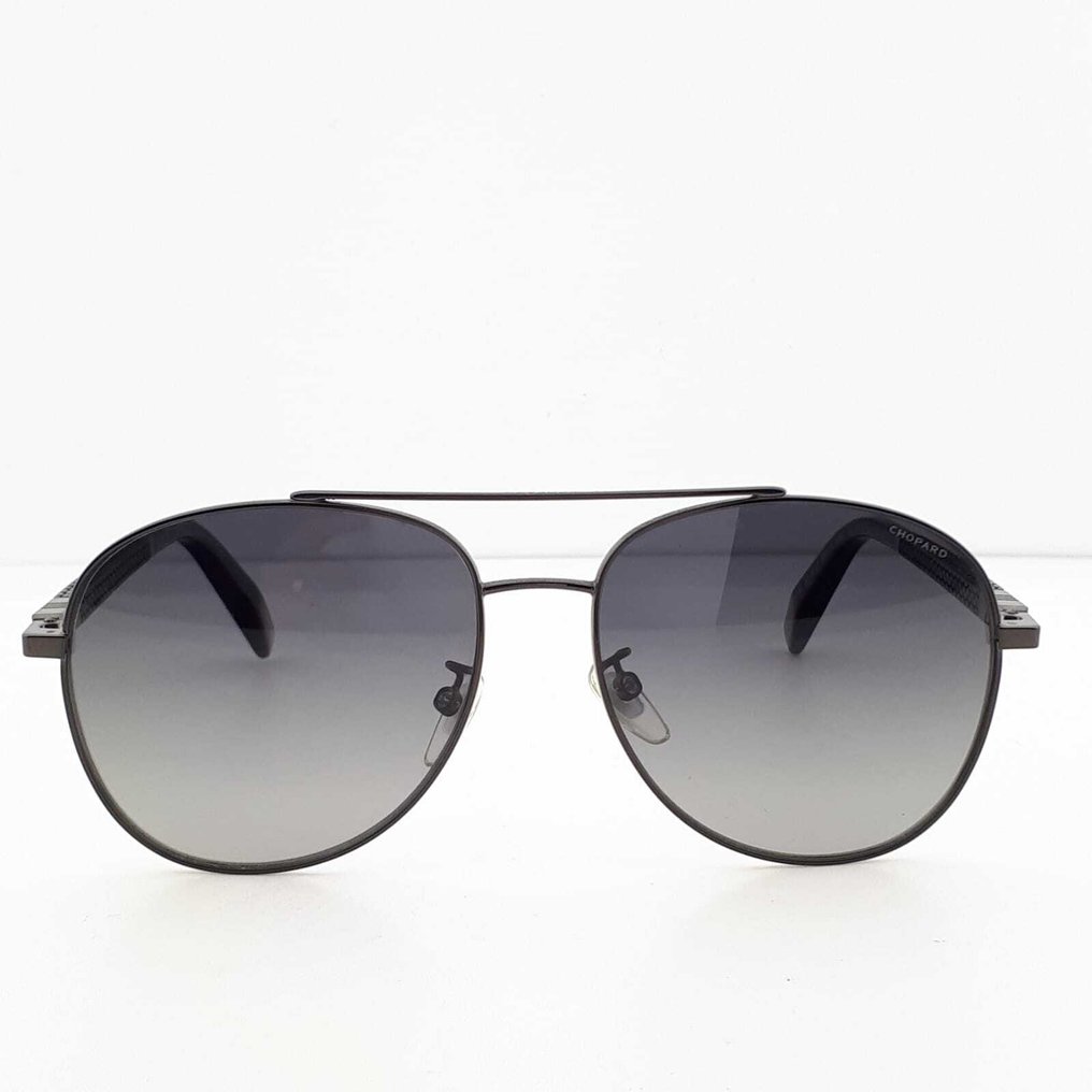 Chopard - Aviator Gunmetal & Black with Smoked Grey Polarized Lenses "MEN" & "FULL SET" - Napszemüveg #2.1