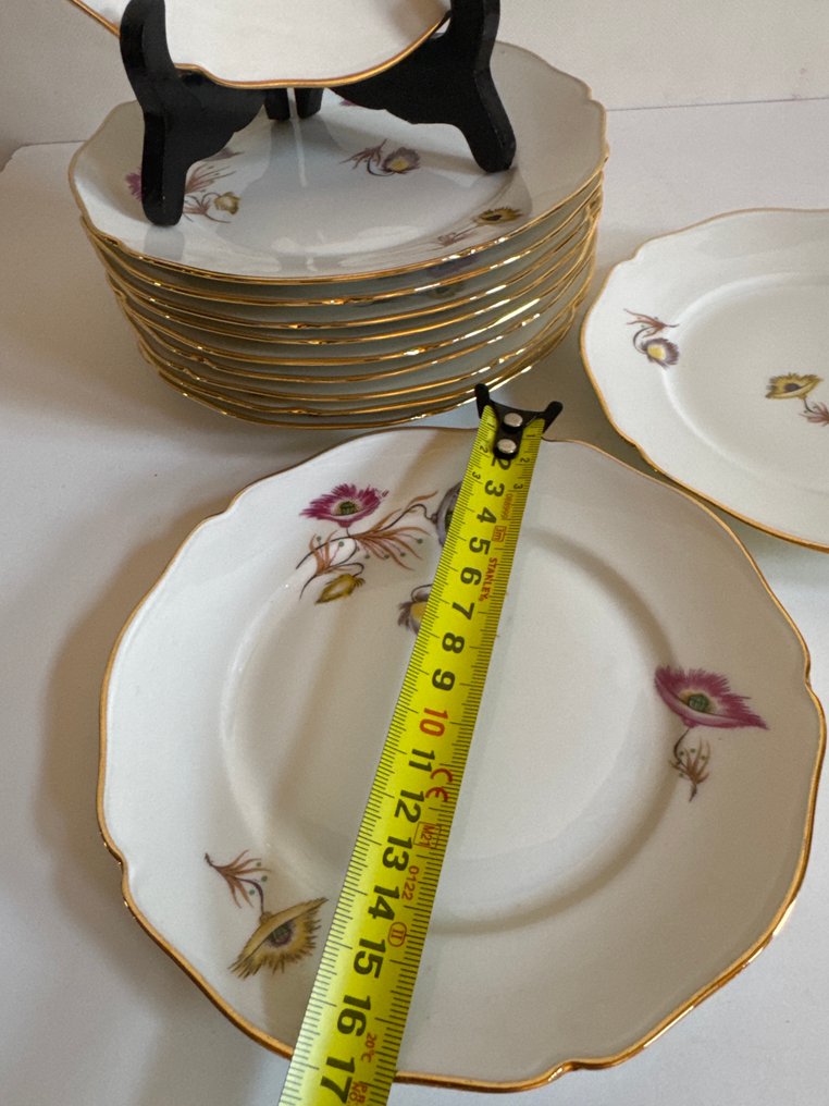 Limoges - Véritable Porcelaine L.F. - 甜点用具 (12) - 瓷 #3.2