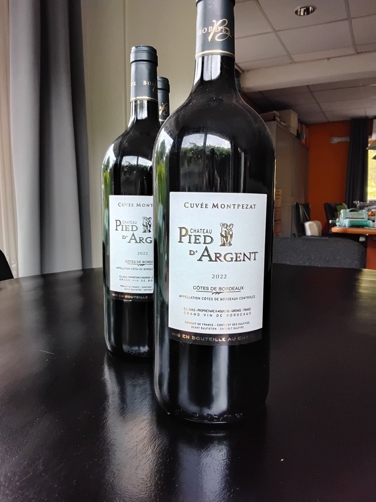 2022 Château Pied d’Argent Cuvée Montpezat - Μπορντό - 4 Magnums (1.5L) #2.1