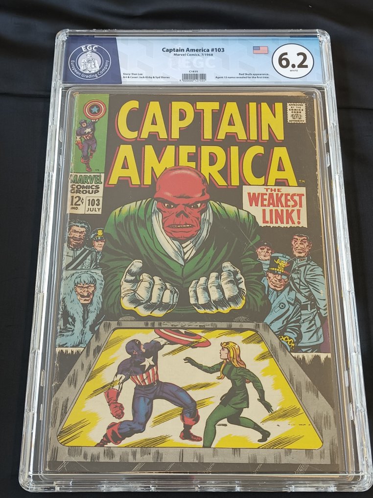 Captain America #103 - EGC 6.2 - The Weakest Link! - 1 Graded comic - Eerste druk - 1968 #1.0