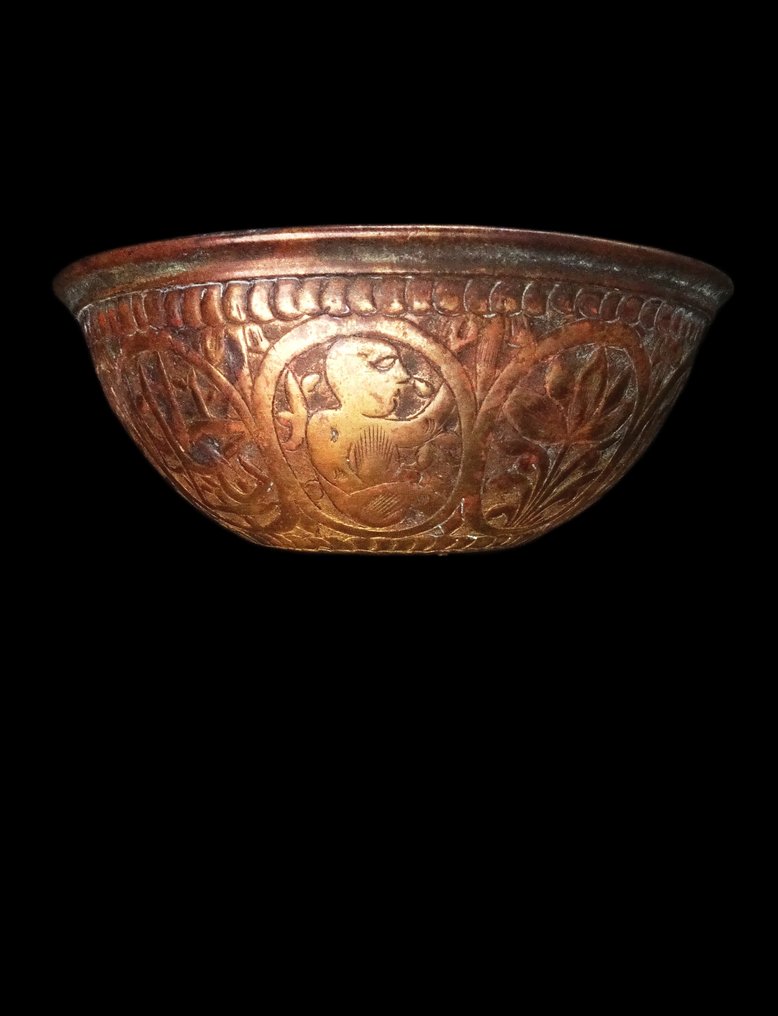 伊斯蘭 - Art Safavide - 17世纪古董杯，装饰风格 #1.0