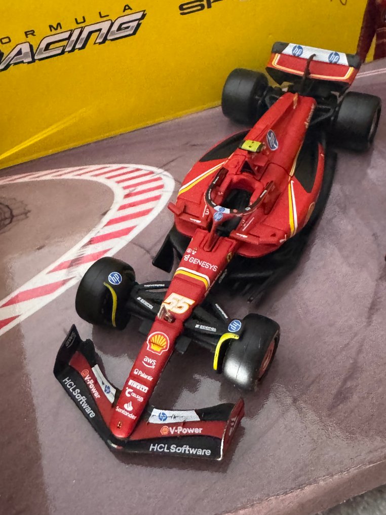 Bburago 1:43 - Αυτοκίνητο μοντελισμού (2) - 2-Car Set Ferrari: Leclerc #16 & Sainz #55 - Φόρμουλα 1 2024 - Περιορισμένης Έκδοσης #2.1