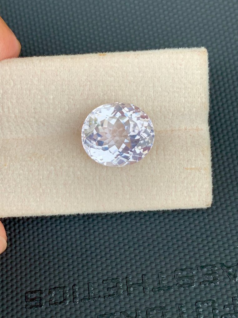 χωρίς τιμή ασφαλείας - 1 pcs Ροζ, Μωβ Κουνζίτης, Σποδουμένιο - 10.70 ct - Διεθνής Ένωση Έγχρωμων Πολύτιμων Λίθων (ICA GemLab) - Φυσική κινζίτης #3.2