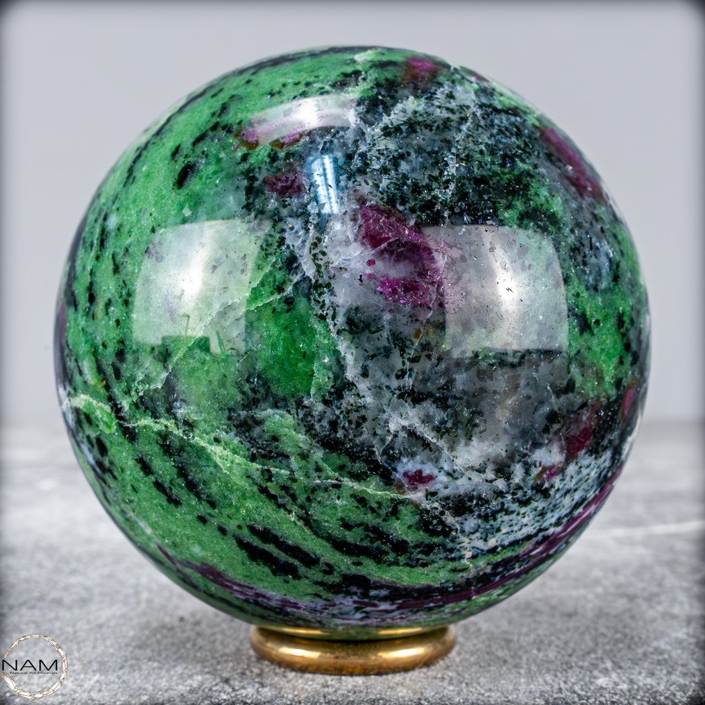 Very Rare Natural Ruby and Zoisite Crystal Sphere- 812.72 g #2.1
