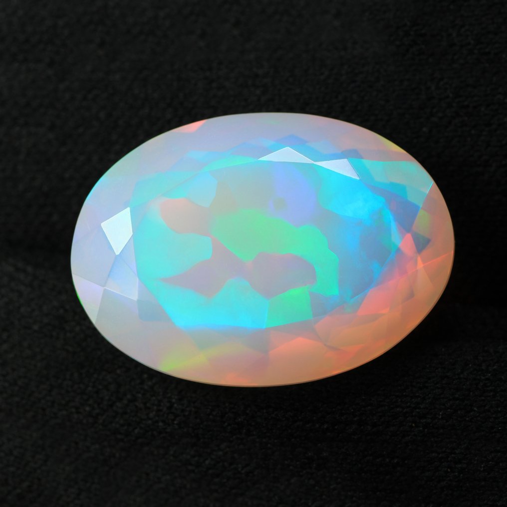 1 pcs White, Green, Multicolour Opal - 24.10 ct - Gemological Institute of America (GIA) #2.1